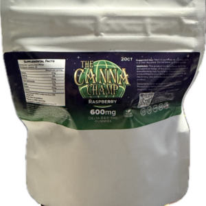 D8/D9 Raspberry THC 1:1 gummys (600 mg)